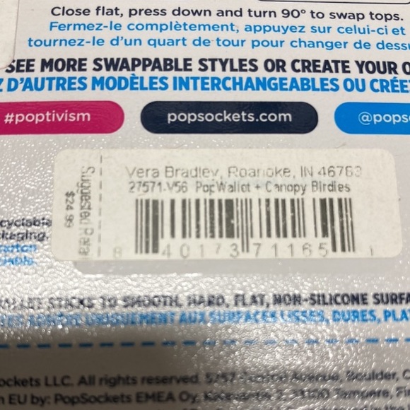 Vera Bradley Pop Wallet Canopy Birdies Pattern - Picture 5 of 8